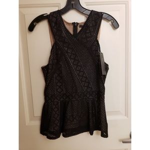 BCBG MaxAzria "Hanne" Peplum Top